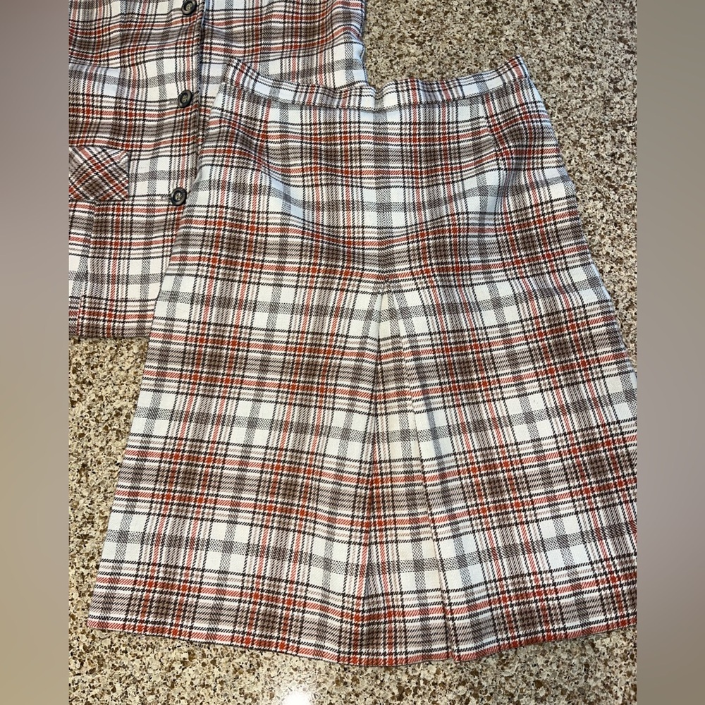 Vintage Two-Piece Tartan Wool Vest Suit XS - Picture 3 of 11